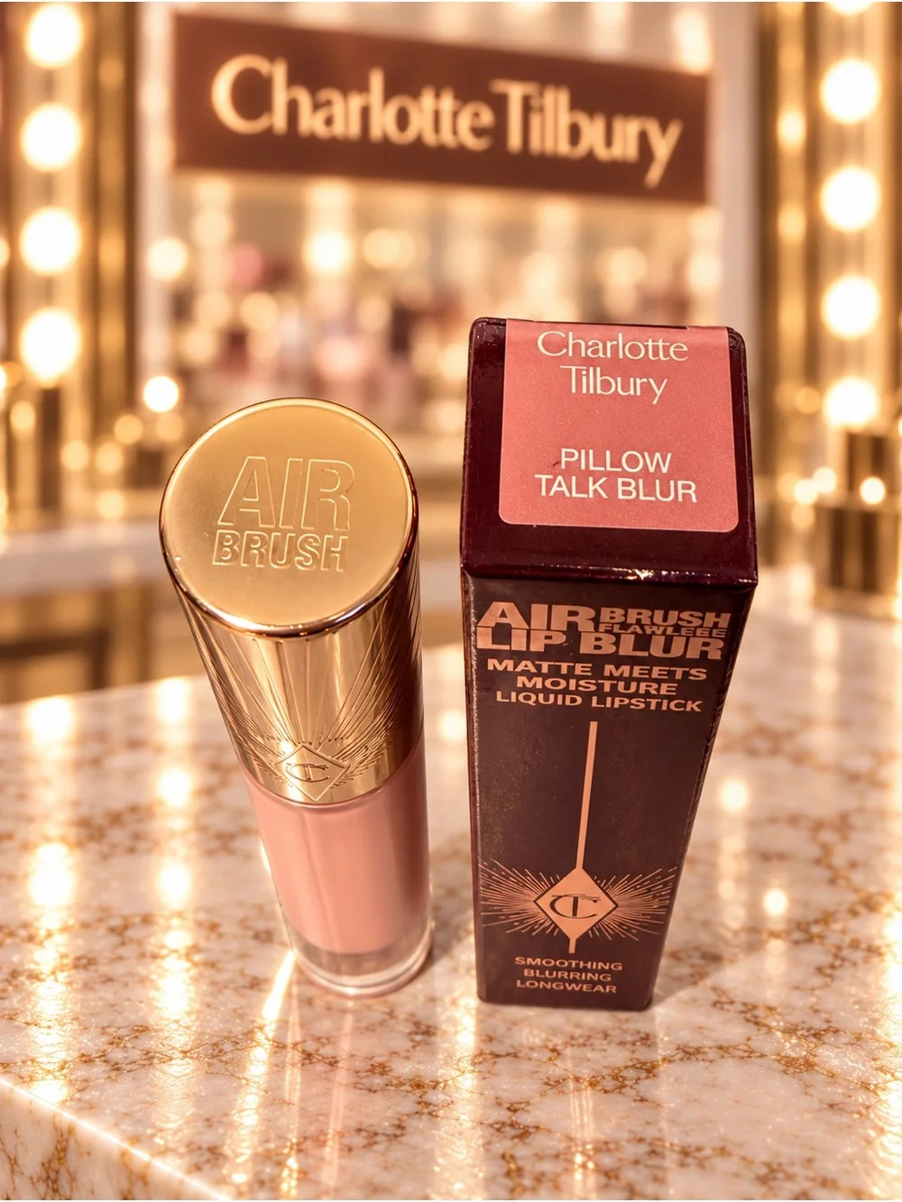 Charlotte Tilbury Air Brush Lip Blur Matte Liquid Lipstick 💄 Color Pillow Talk